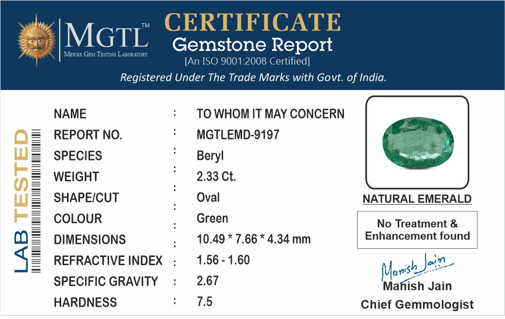 Emerald - 2.33 Carats