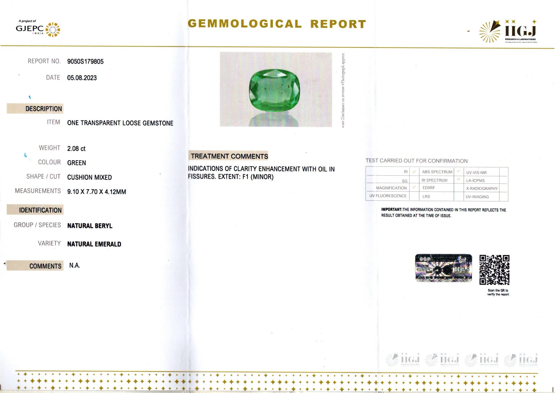 Emerald - 2.08 Carats