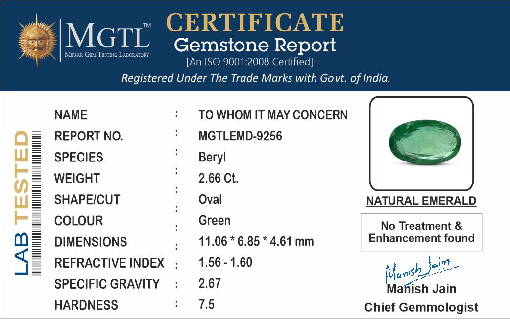 Emerald - 2.66 Carats