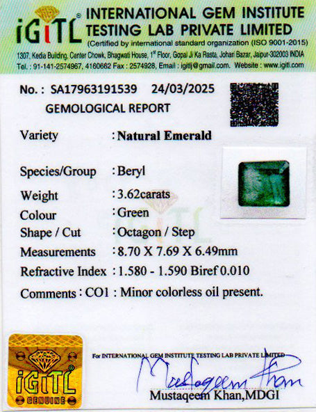 Emerald - 3.62 Carats