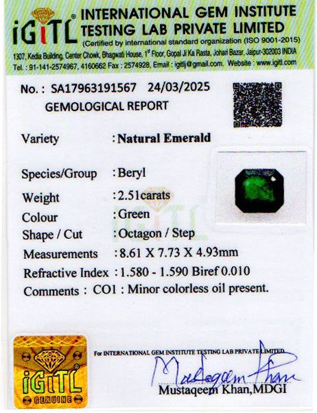 Emerald - 2.51 Carats