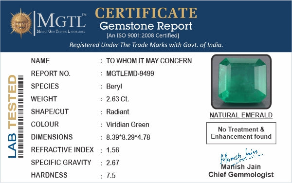Emerald - 2.63 Carats