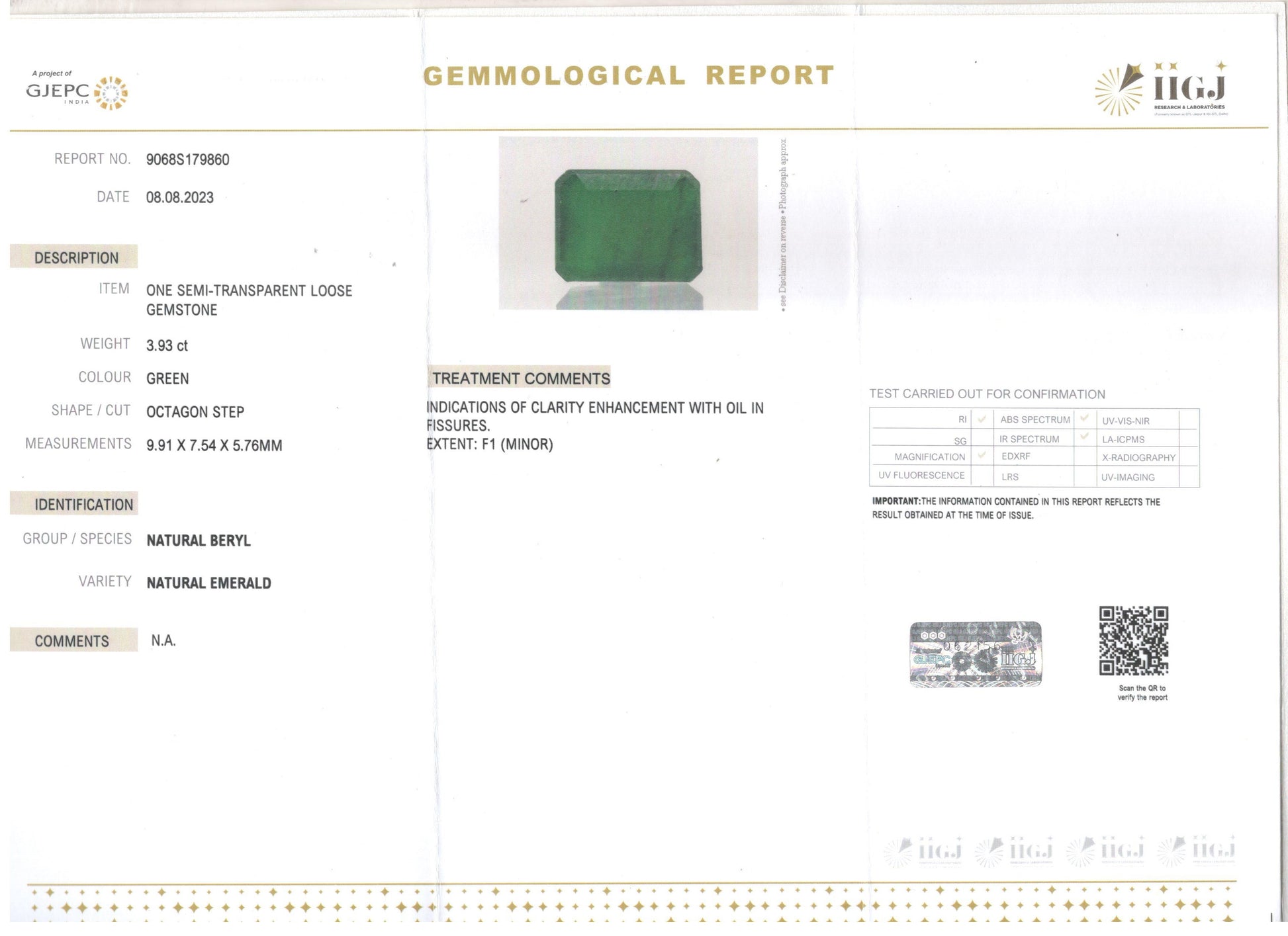 Emerald - 3.93 Carats