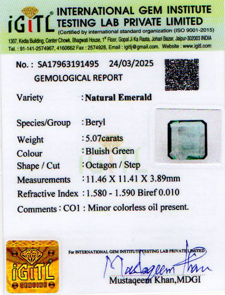 Emerald - 5.07 Carats