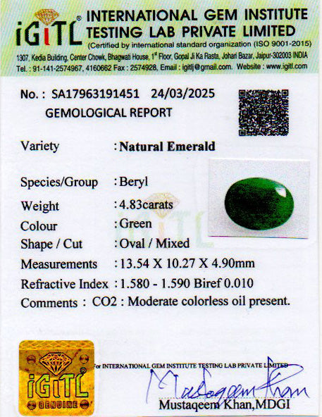 Emerald - 4.83 Carats