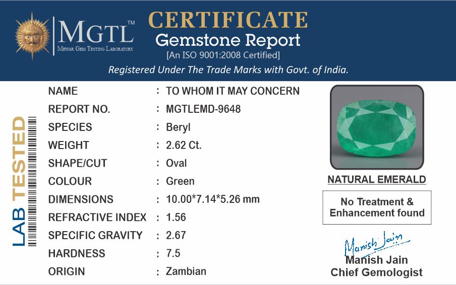 Emerald - 2.62 Carats