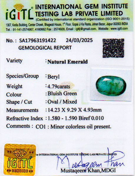 Emerald - 4.79 Carats
