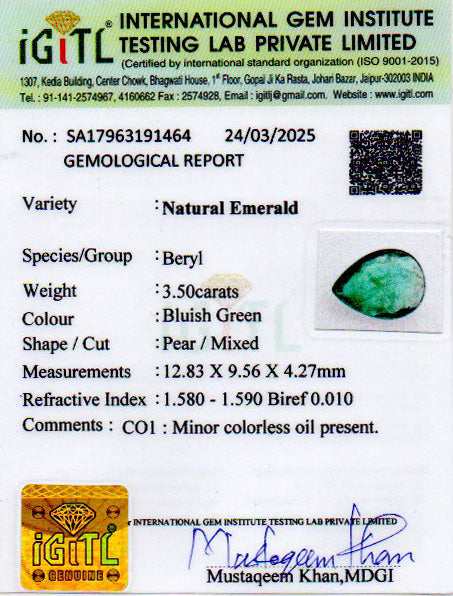 Emerald - 3.50 Carats