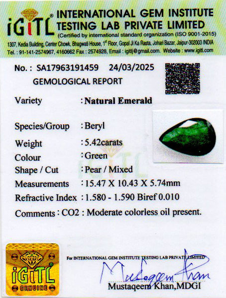 Emerald - 5.42 Carats