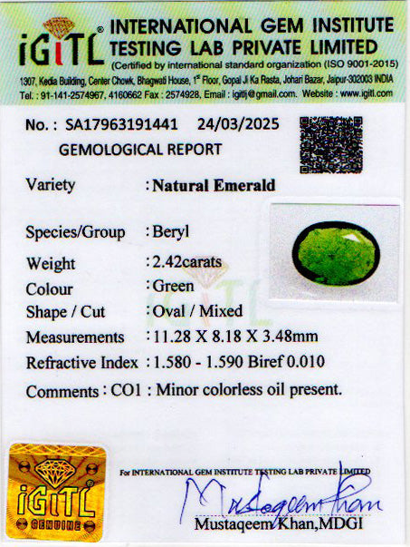 Emerald - 2.42 Carats