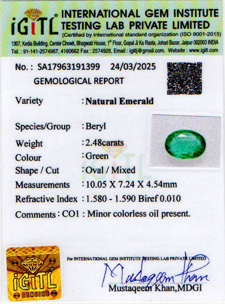 Emerald - 2.48 Carats