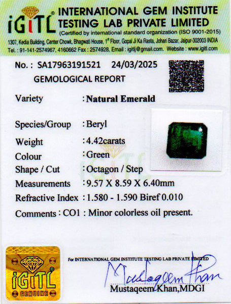 Emerald - 4.42 Carats