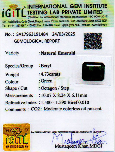 Emerald - 4.73 Carats