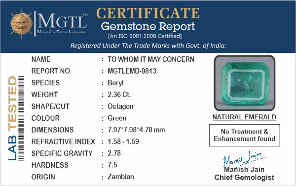 Emerald - 2.36 Carats