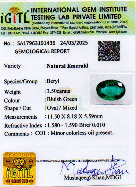 Emerald - 3.50 Carats