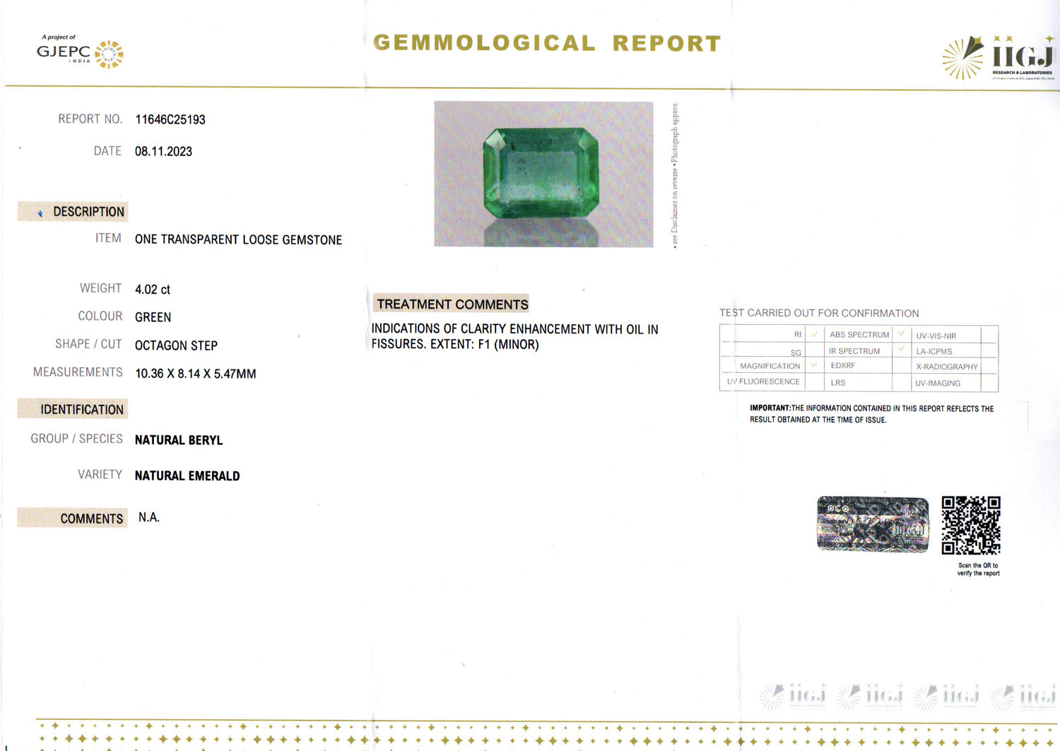Emerald - 4.02 Carats