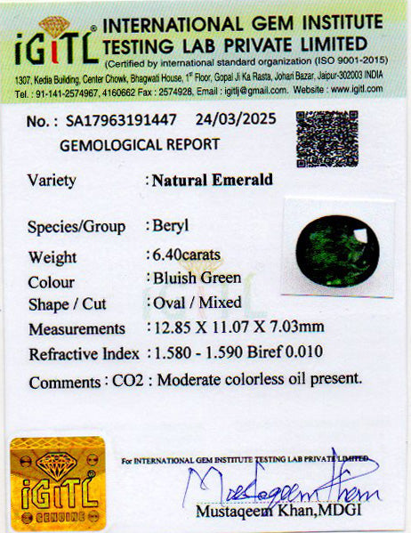 Emerald - 6.40 Carats