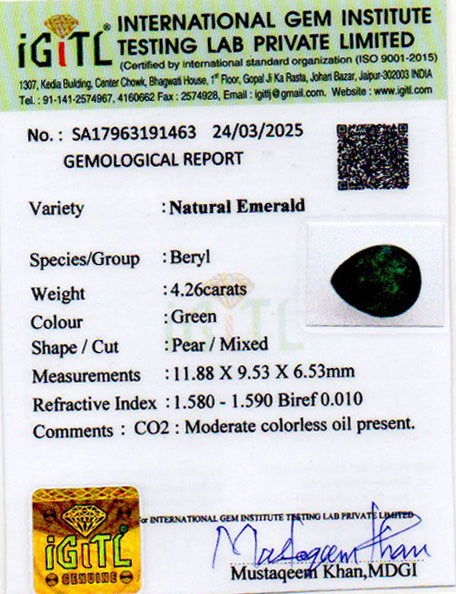 Emerald - 4.26 Carats