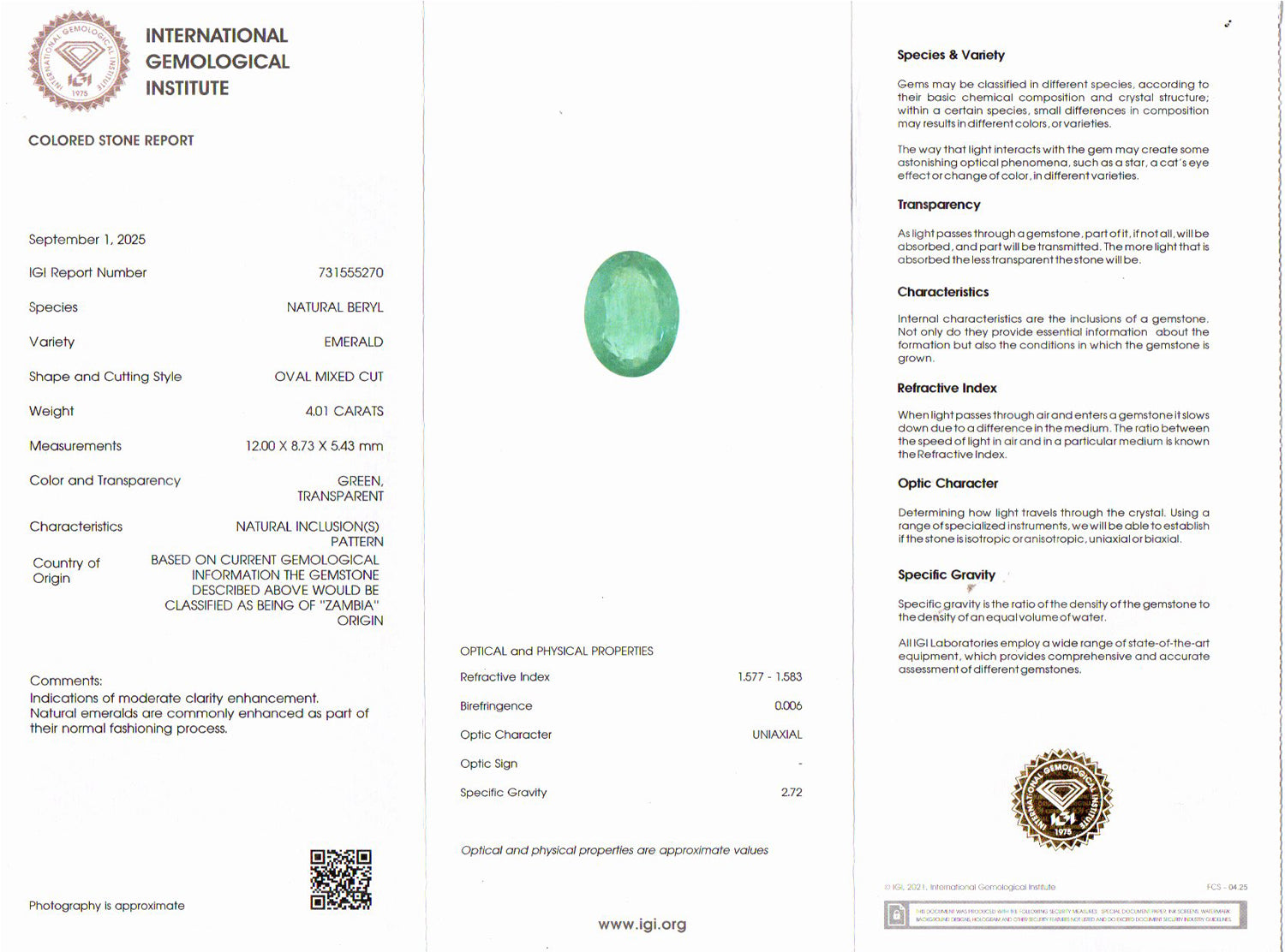 Emerald - 4.01 Carats