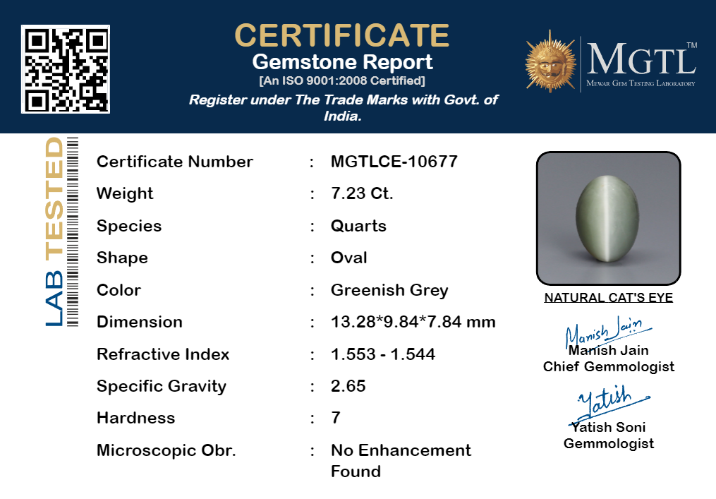 Cat's Eye - 7.23 Carat Prime Quality CE-10677