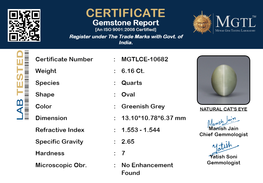 Cat's Eye - 6.16 Carat Prime Quality CE-10682