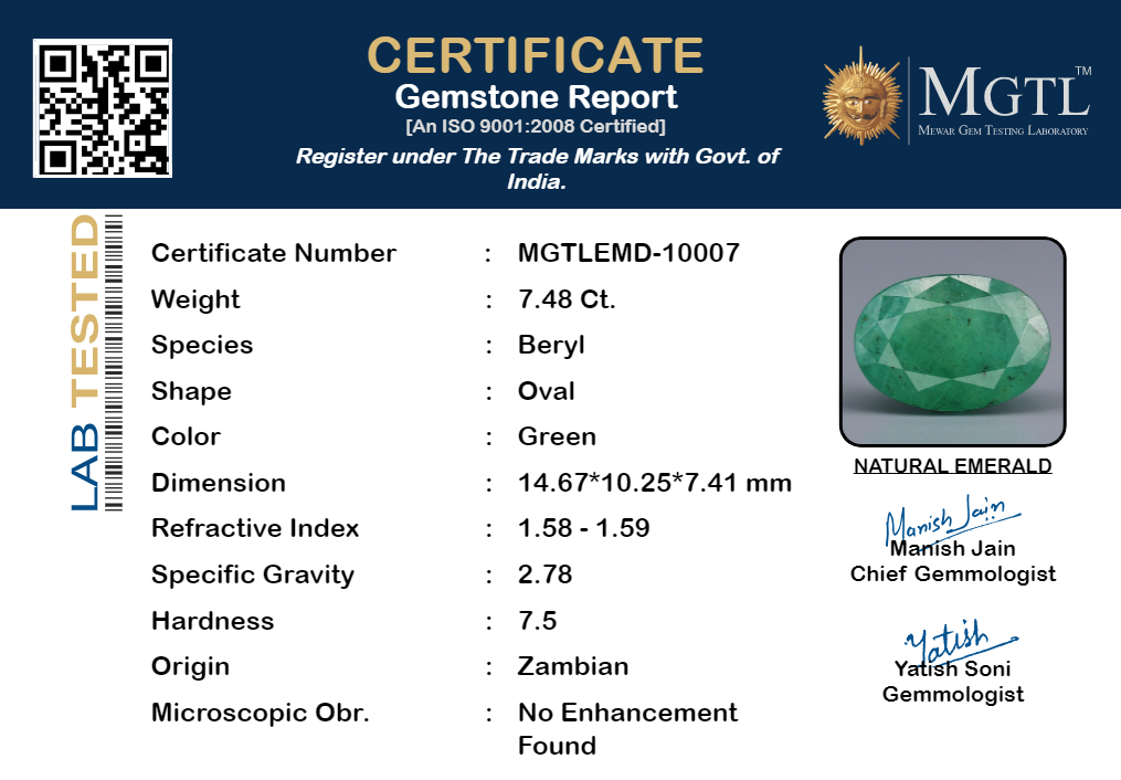 Emerald - 7.48 Carats