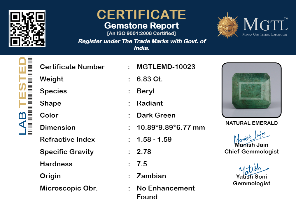 Emerald - 6.83 Carats