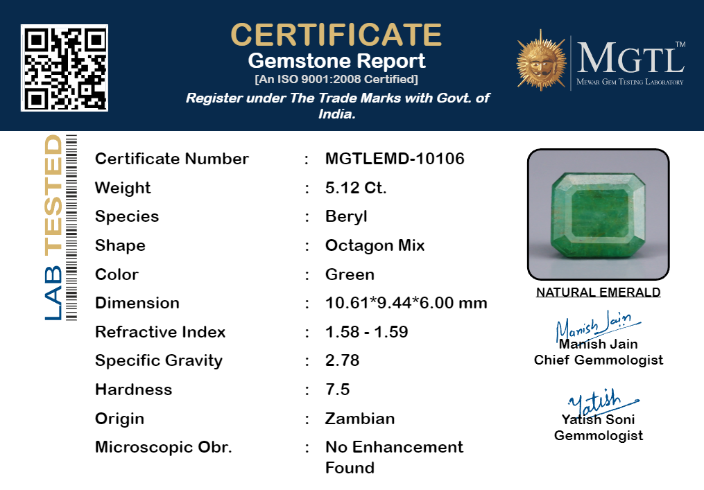 Emerald - 5.12 Carats
