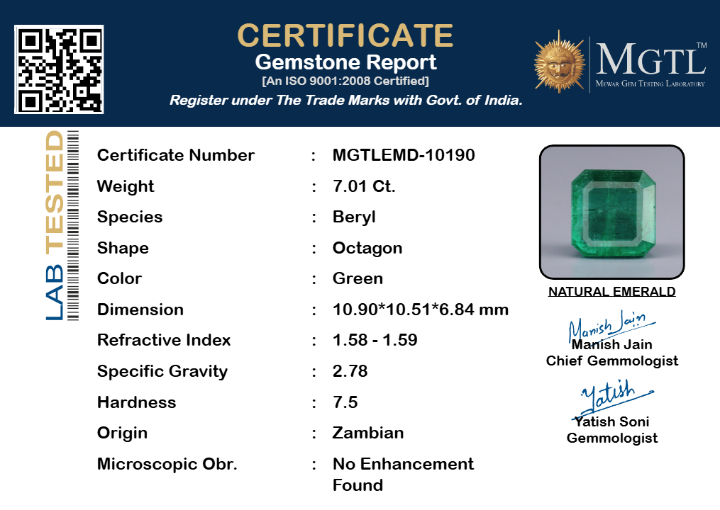 Emerald - 7.01 Carats