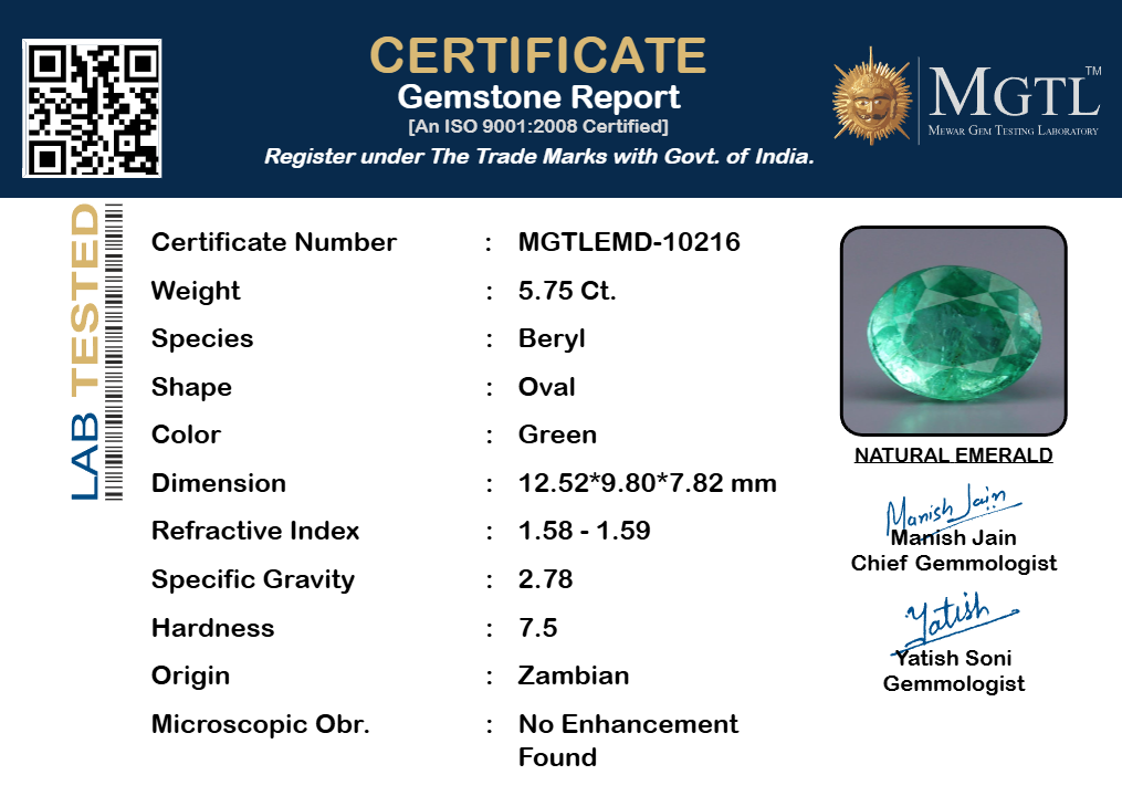 Emerald - 5.75 Carats