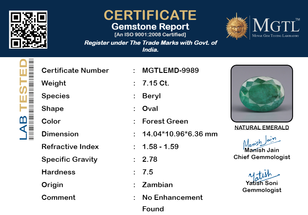 Emerald - 7.15 Carats