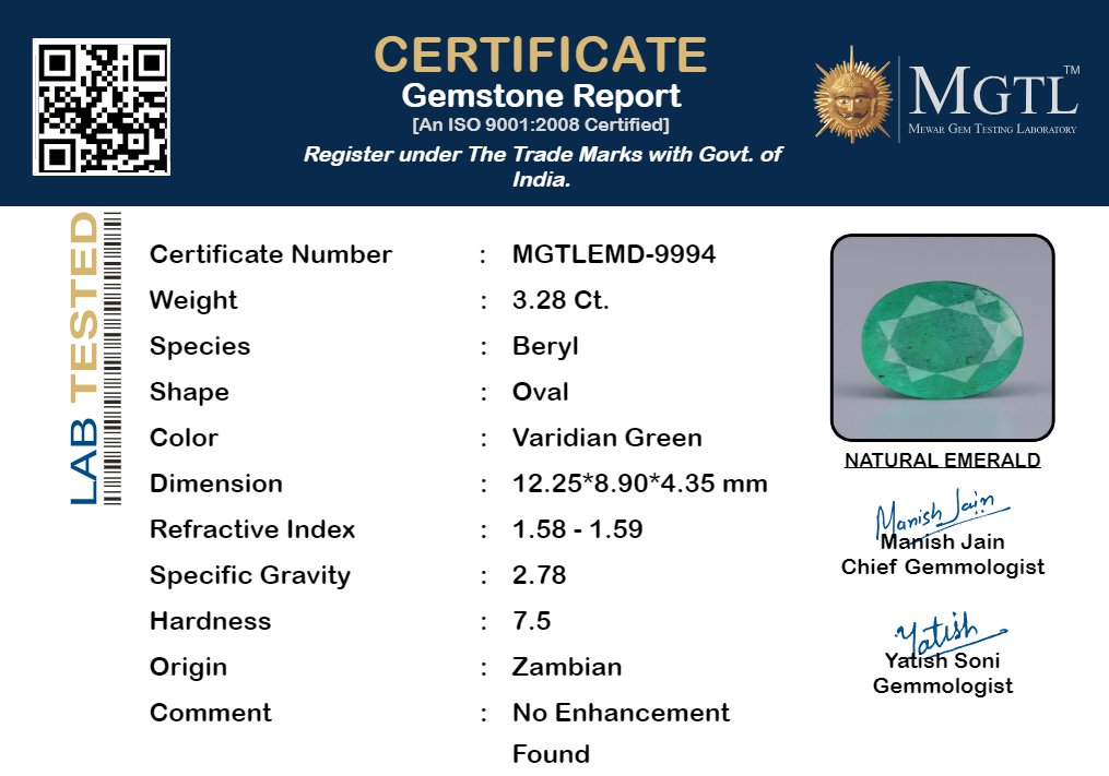 Emerald - 3.28 Carats