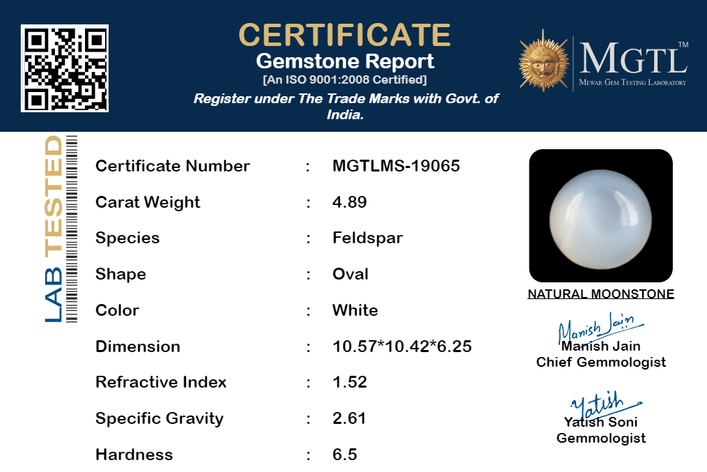 Russian Moonstone - 4.89 Carat Prime Quality MS-19065