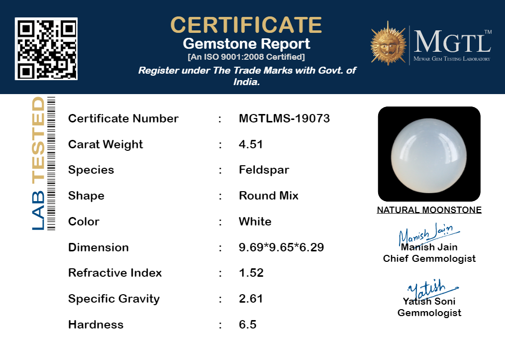 Russian Moonstone - 4.51 Carat Limited Quality MS-19073