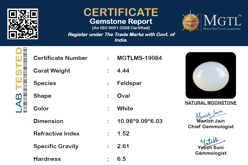 Russian Moonstone - 4.44 Carat Limited Quality MS-19084
