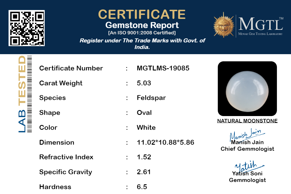 Russian Moonstone - 5.03 Carat Limited Quality MS-19085