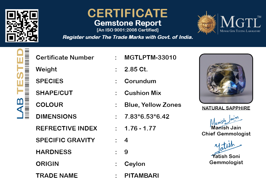 Ceylon Pitambari - 2.85 Carat Limited Quality PTM-33010