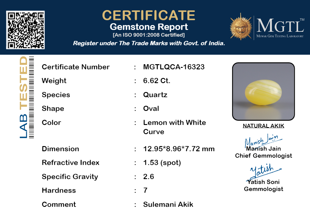 Akik - 6.62 Carat Limited Quality QCA-16323