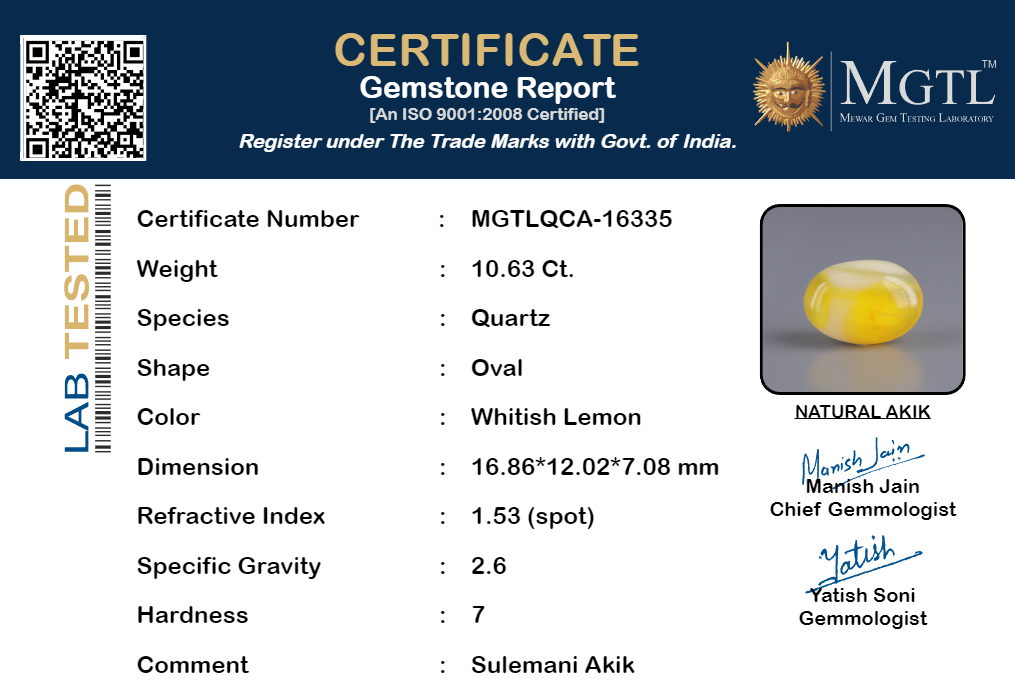 Akik - 10.63 Carat Limited Quality QCA-16335
