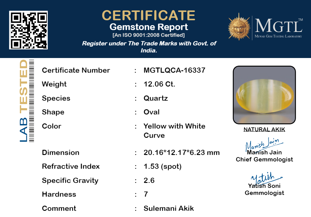 Akik - 12.06 Carat Limited Quality QCA-16337