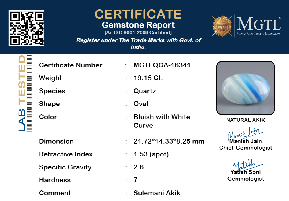 Akik - 19.15 Carat Limited Quality QCA-16341