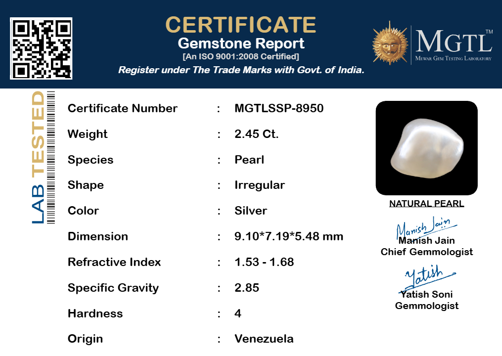 Venezuela Pearl - 2.45 Carat Limited Quality SSP-8950