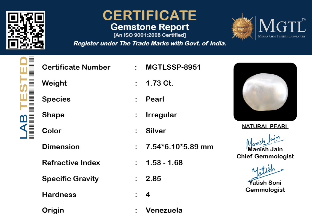 Venezuela Pearl - 1.73 Carat Limited Quality SSP-8951