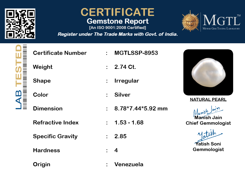 Venezuela Pearl - 2.74 Carat Limited Quality SSP-8953