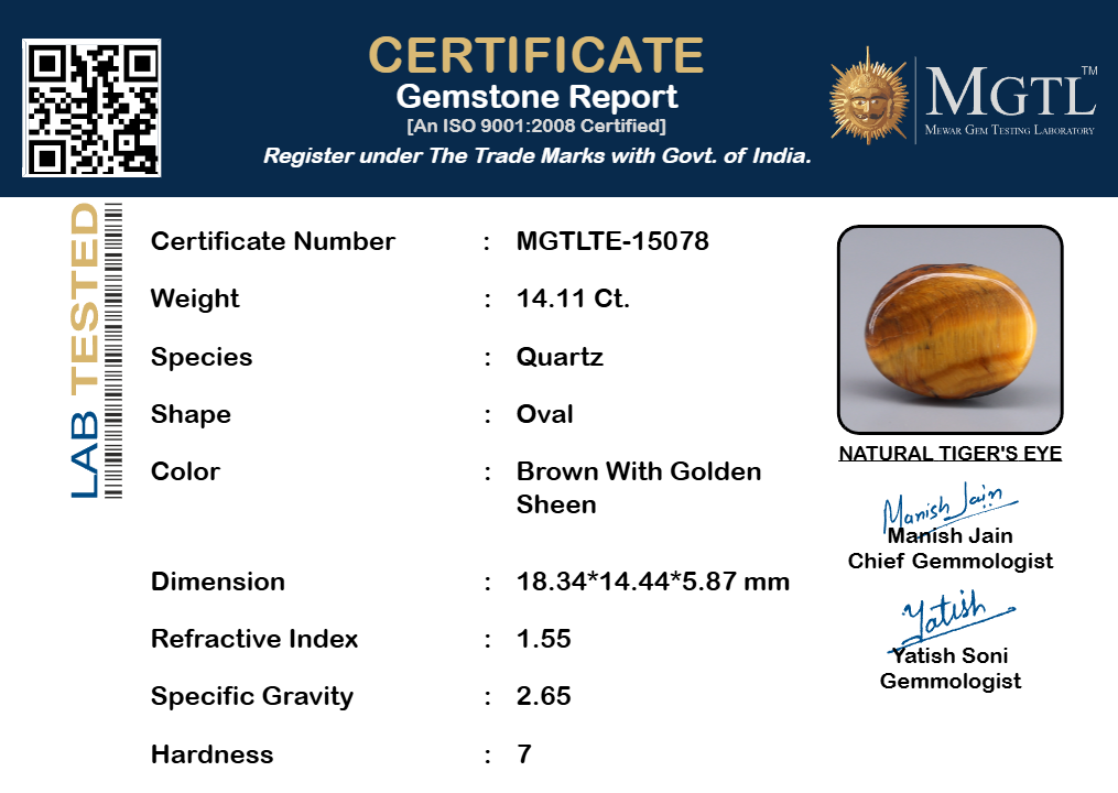 Tiger's Eye - 14.11 Carat Limited Quality TE-15078
