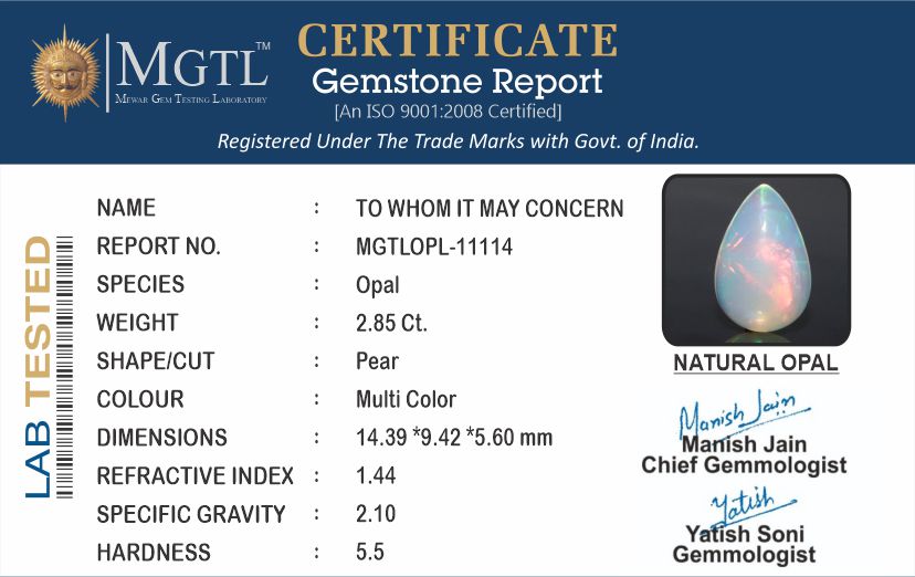 Opal - OPL 11114 (Origin - Ethiopian) Prime - Quality
