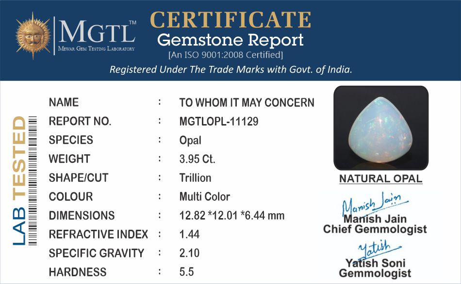 Opal - OPL 11129 (Origin - Ethiopian) Prime - Quality
