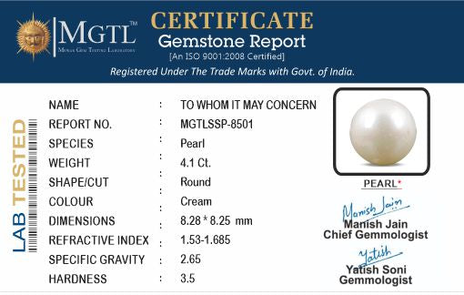 South Sea Pearl - 4.1 Carat Prime Quality SSP-8501
