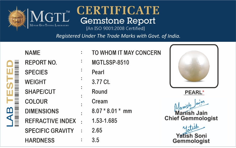 South Sea Pearl - 3.77 Carat Prime Quality SSP-8510