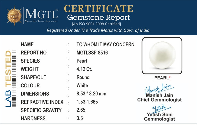 South Sea Pearl - 4.12 Carat Prime Quality SSP-8516